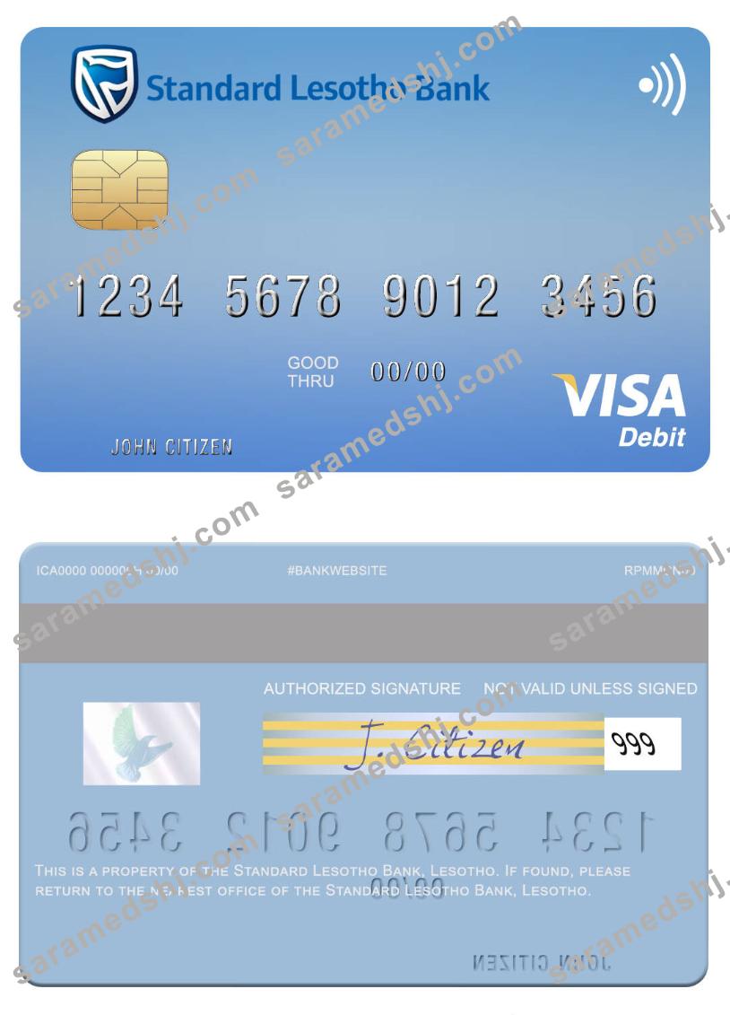 Lesotho Standard Lesotho Bank visa debit card